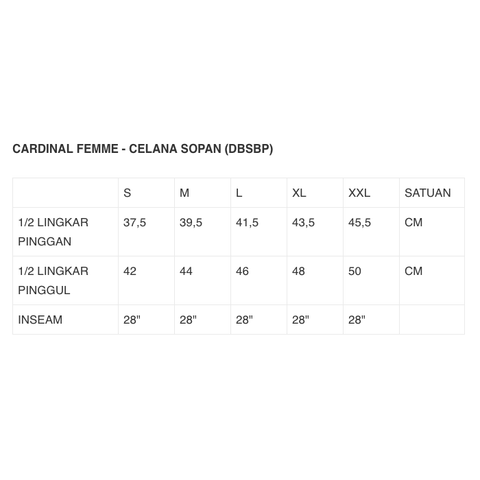 CARDINAL FEMME CELANA SOPAN 1 (BIRU)