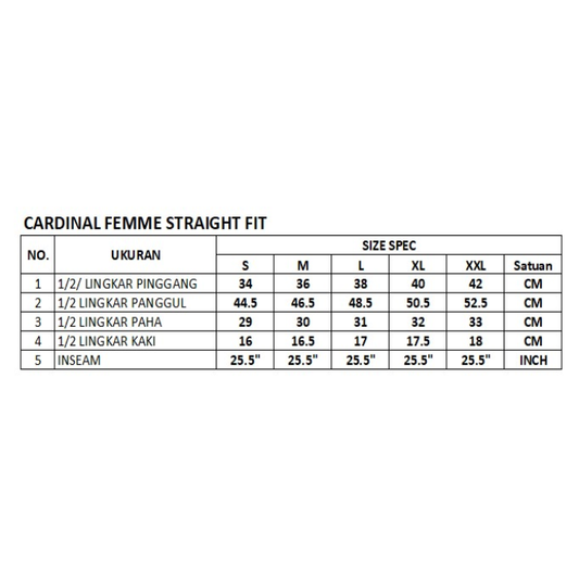 Cardinal Celana Panjang Chinos Straight Fit Wanita D0033F05E