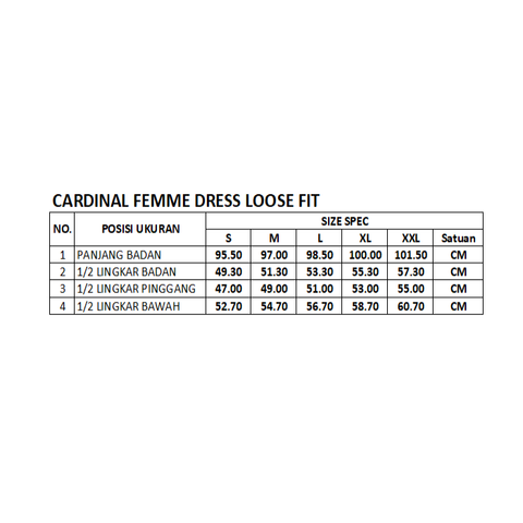 Cardinal Dress Loose Fit D0262P08D