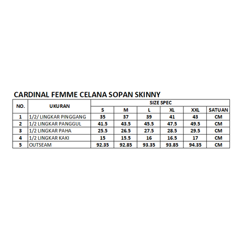 Cardinal Celana Panjang Formal Skinny Wanita D0011F03I