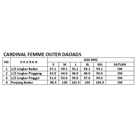Cardinal Outer Loose Fit Wanita D0022D01A