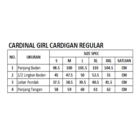 Cardinal Cardigan Wanita G0002J02E