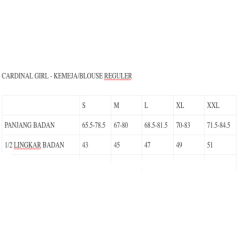 Cardinal Kemeja Youtifull Wanita G1229P10C