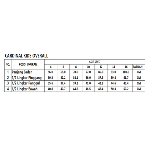 Cardinal Kids Overall R0008OP02H