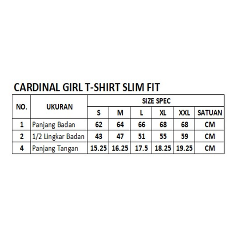 Cardinal T-Shirt Slim Fit Wanita G0484P03Z
