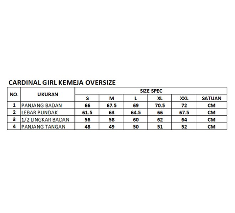 Cardinal Kemeja Oversize Wanita G1266J03D