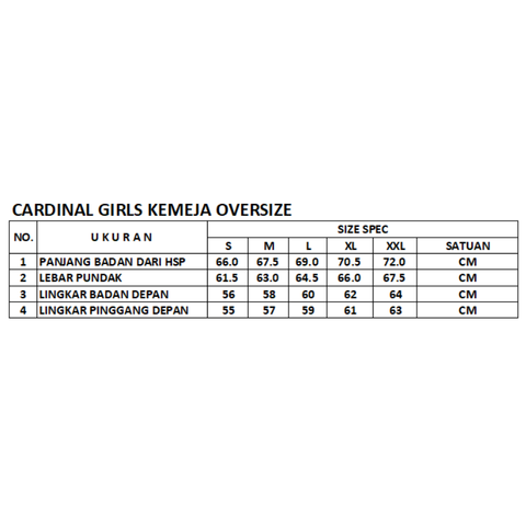 Cardinal Kemeja Oversize Wanita G1293D05A