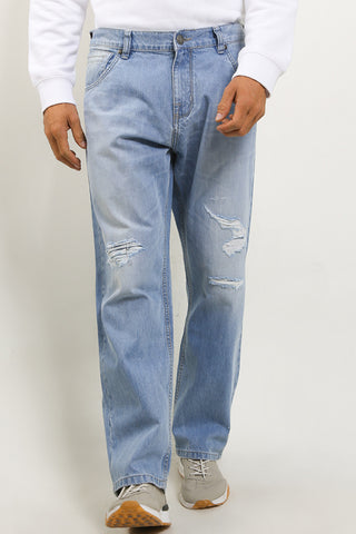 Celana Panjang Jeans Wide Leg Pria Cardinal C0006BK18A