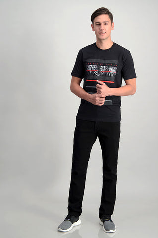 CELANA JEANS STRAIGHT SLIM 1 (HITAM)