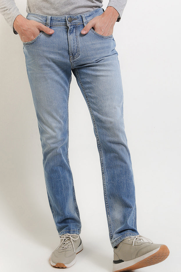 Cardinal Celana Panjang Denim Straight Slim Pria C0724BK17A