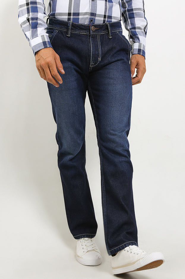 Celana Panjang Jeans Straight Slim Pria Cardinal C0786BK15A