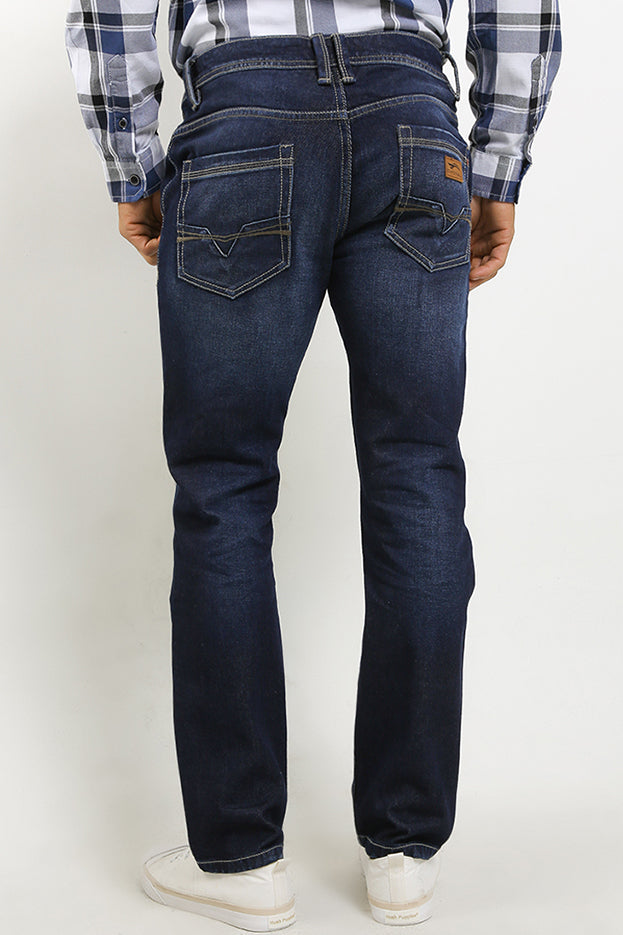 Celana Panjang Jeans Straight Slim Pria Cardinal C0786BK15A