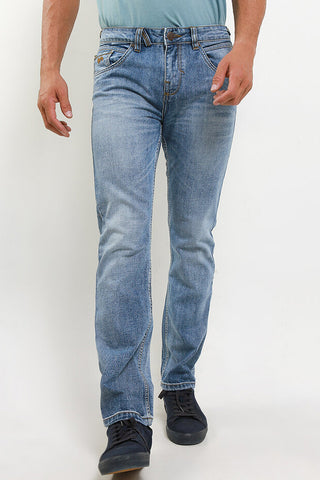 Celana Panjang Jeans Straight Slim Pria Cardinal C0830BK17A