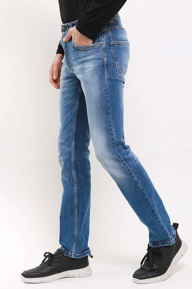 Celana Panjang Jeans Straight Slim Pria Cardinal C0848BK16A