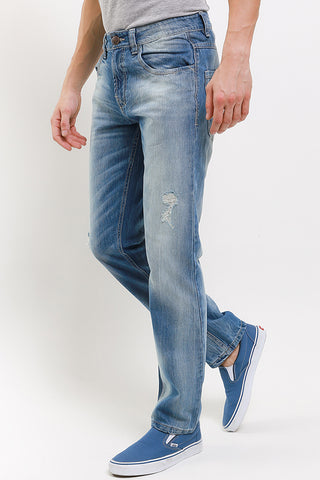 Celana Panjang Jeans Straight Slim Pria Cardinal C0854BK17A