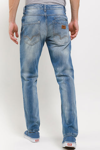 Celana Panjang Jeans Straight Slim Pria Cardinal C0854BK17A