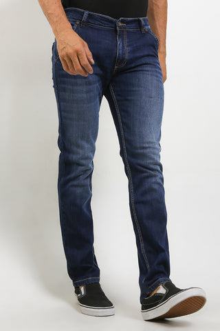 Celana Panjang Jeans Straight Slim Pria Cardinal C0862BK15A