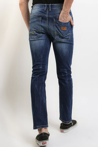 Cardinal Celana Panjang Denim Straight Slim Pria C0886BK16A