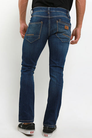 Celana Panjang Jeans Straight Slim Pria Cardinal C0902BK15A