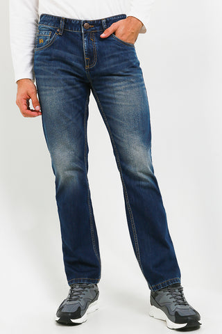 Celana Panjang Jeans Straight Slim Pria Cardinal C0904BK15A