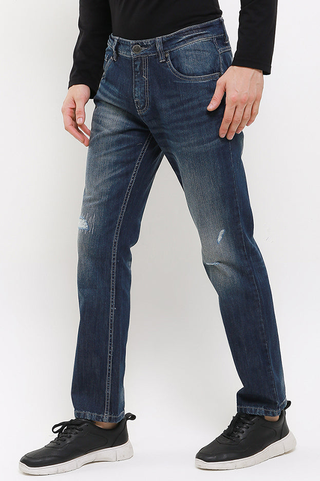 Celana Panjang Jeans Straight Slim Pria Cardinal C0906BK16A