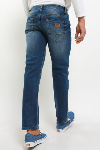 Celana Panjang Jeans Straight Slim Pria Cardinal C0928BK15A