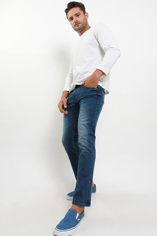 Celana Panjang Jeans Straight Slim Pria Cardinal C0928BK15A