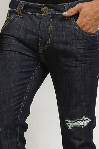 Celana Panjang Jeans Straight Slim Pria Cardinal C0978BK14A