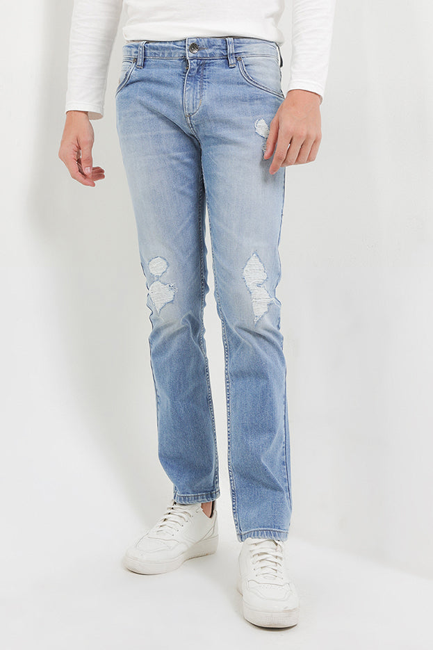 Cardinal Celana Panjang Denim Straight Slim Pria C1108BK17A