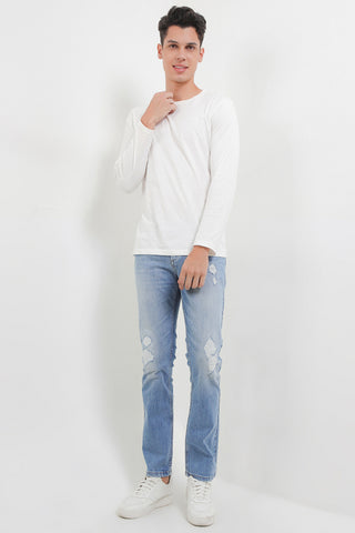 Cardinal Celana Panjang Denim Straight Slim Pria C1108BK17A
