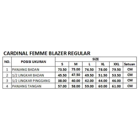 Cardinal Blazer Wanita D0237J02H