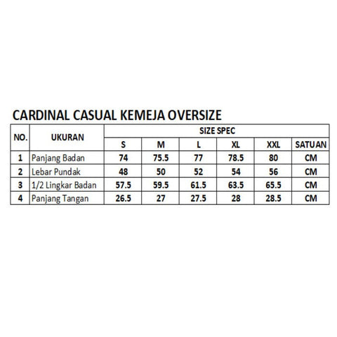 Cardinal Kemeja Lengan Pendek Oversize Pria E0002P08B