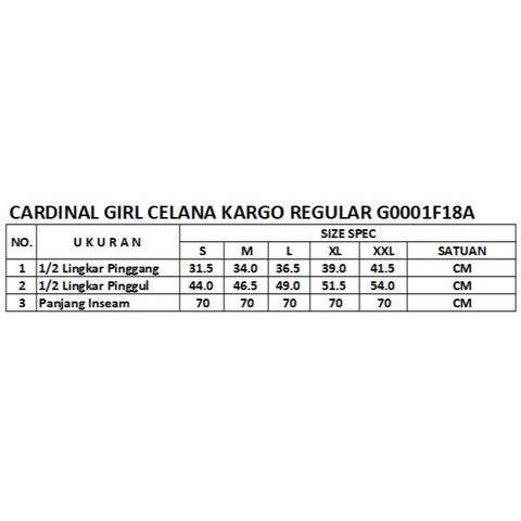 Cardinal Celana Panjang Kargo GI Wanita G0011F03Z