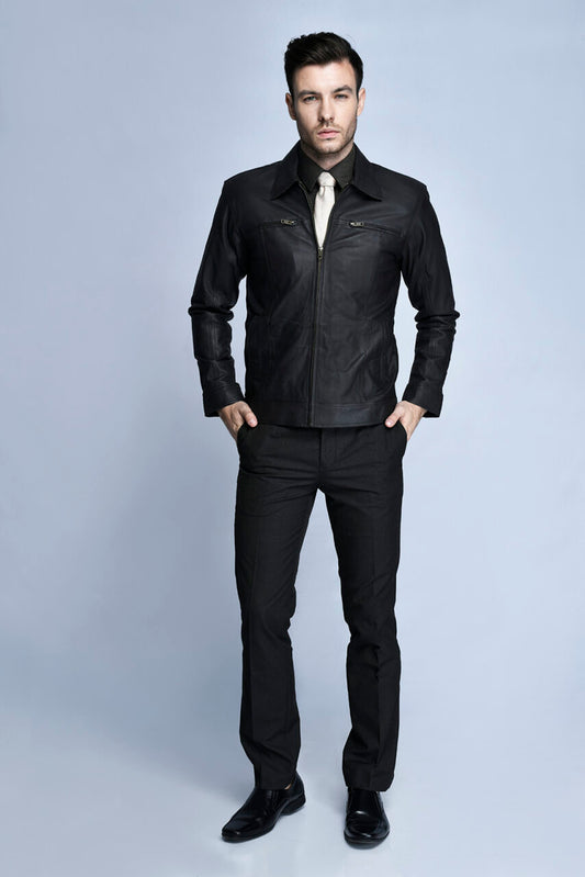 JAKET KULIT FORMAL 4 (COKLAT)