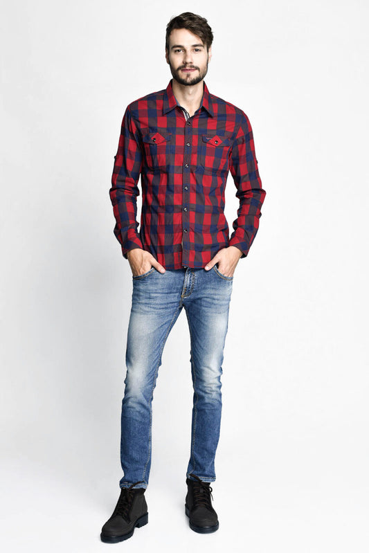 CARDINAL JEANS KEMEJA 6 (MERAH)