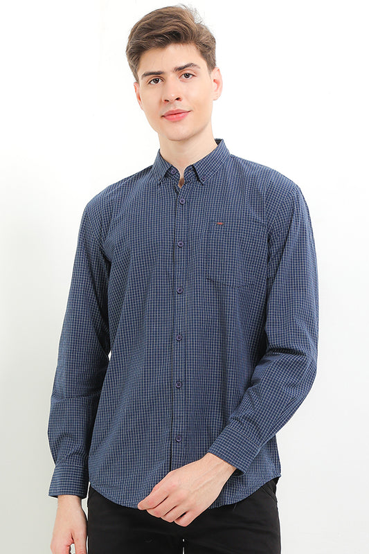 Cardinal Kemeja Lengan Panjang Slim Fit Pria E0180J02H
