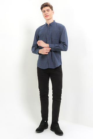 Cardinal Kemeja Lengan Panjang Slim Fit Pria E0180J02H