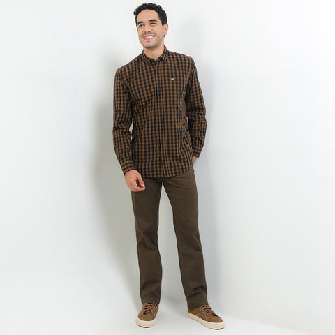 Cardinal Kemeja Lengan Panjang Slim Fit Pria E0181J03B