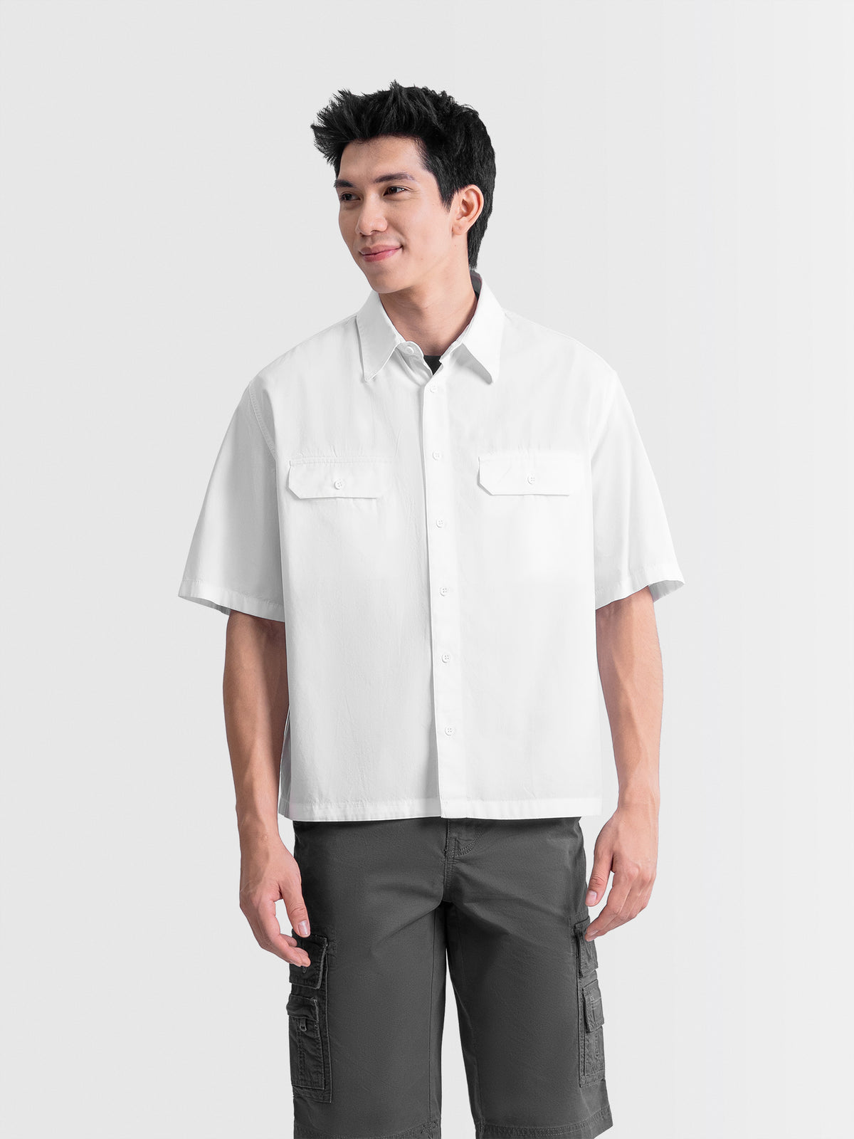 Cardinal Kemeja Lengan Pendek Boxy Pria E0002P08A