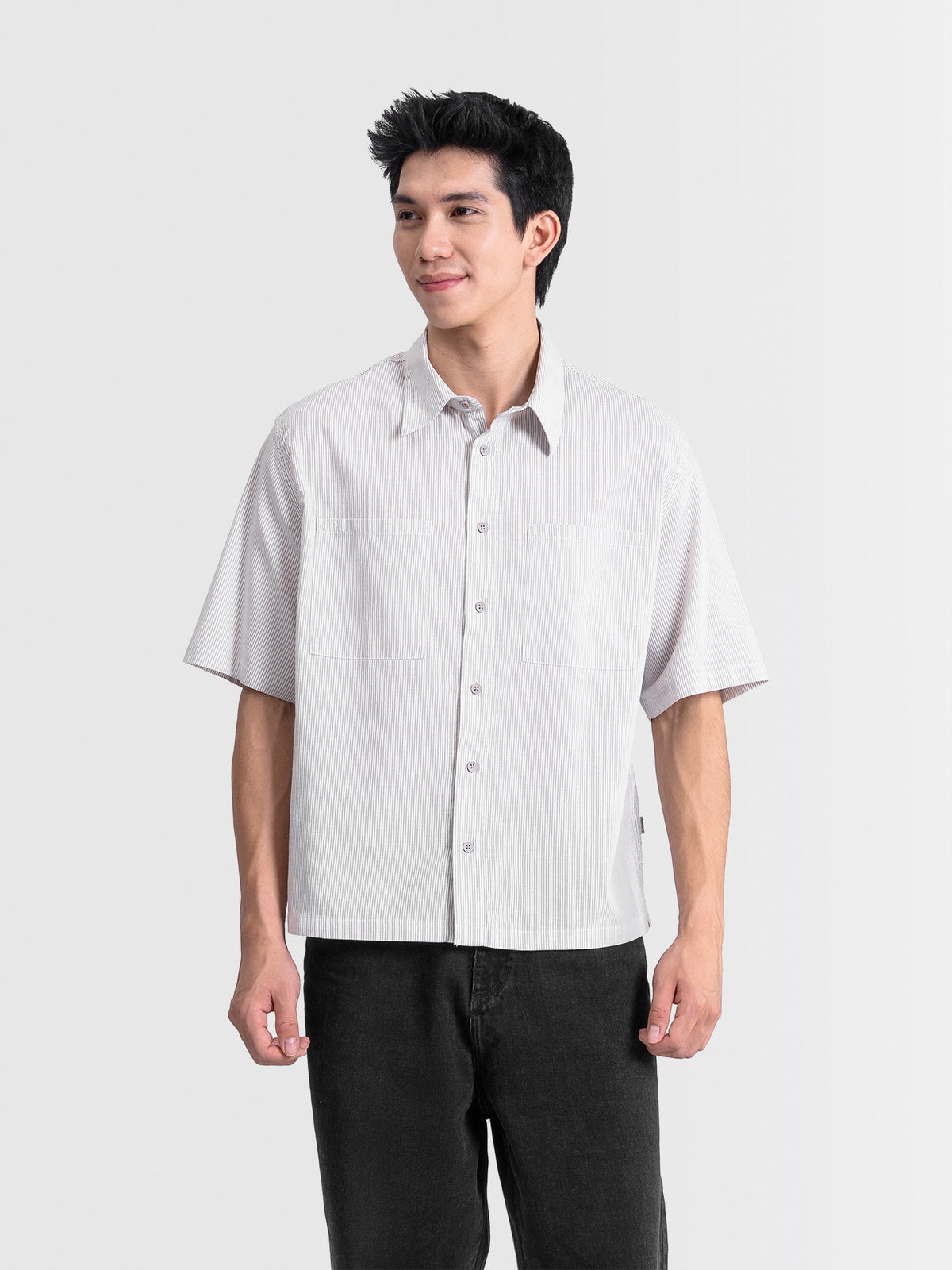 Cardinal Kemeja Lengan Pendek Boxy Pria E0003P08A