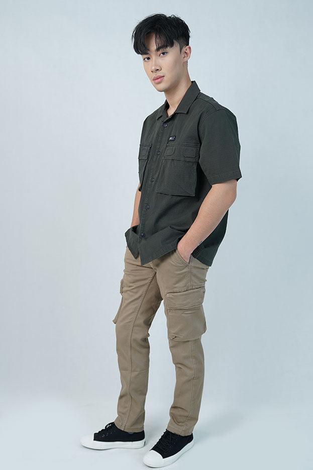 Cardinal Kemeja Lengan Pendek Boxy Pria Big Size EL003O03C