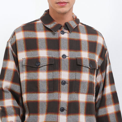 Cardinal Kemeja Lengan Panjang Overshirt Pria E0012J03C