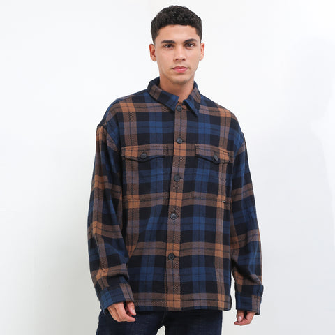 Cardinal Kemeja Lengan Panjang Overshirt Pria E0013J02H
