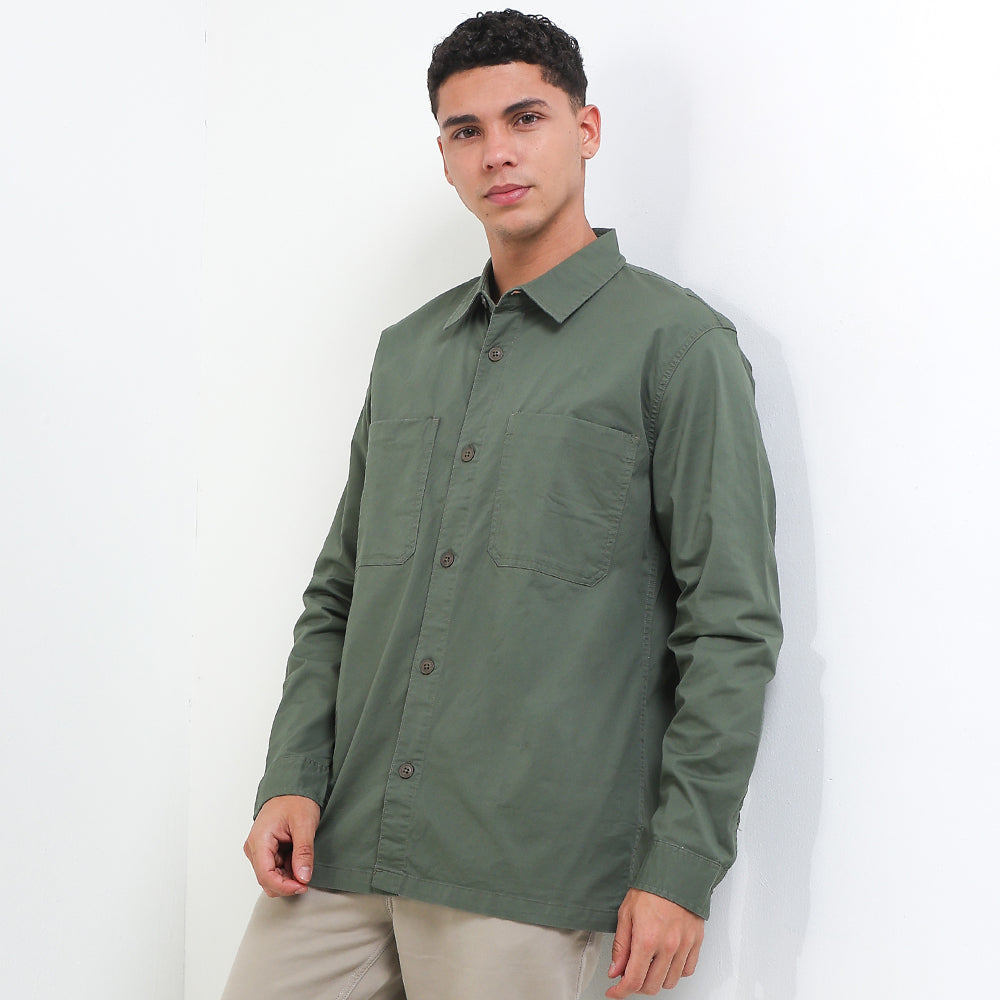 Cardinal Kemeja Lengan Panjang Overshirt Pria E0014J06G