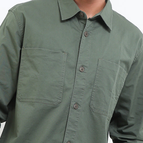 Cardinal Kemeja Lengan Panjang Overshirt Pria E0014J06G