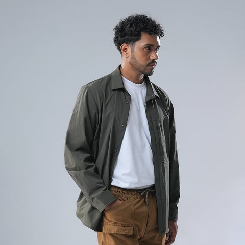 Cardinal Kemeja Lengan Panjang Overshirt Pria ED001J06F