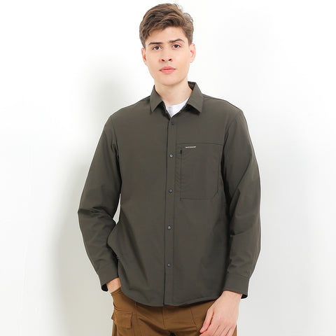 Cardinal Kemeja Lengan Panjang Overshirt Pria ED001J06F