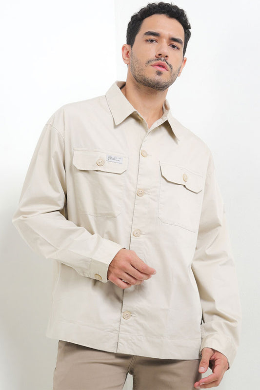 Cardinal Kemeja Lengan Panjang Overshirt Pria Big Size EL001N05C
