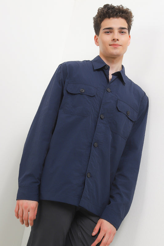 Cardinal Kemeja Lengan Panjang Overshirt Pria Big Size EL002N02H