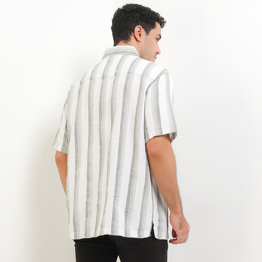 Cardinal Kemeja Lengan Pendek Oversize Pria E0013P04H